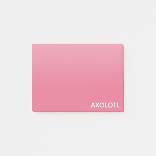Farbe Axolotl pink Post-it Klebezettel (Vorderseite)