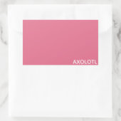 Farbe Axolotl pink Rechteckiger Aufkleber (Tasche)