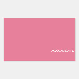Farbe Axolotl pink Rechteckiger Aufkleber