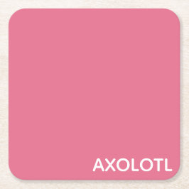 Farbe Axolotl pink Rechteckiger Pappuntersetzer