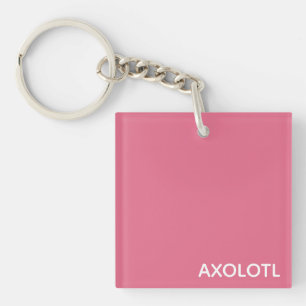 Farbe Axolotl pink Schlüsselanhänger