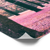 Farbe bewirkte Bäume im Yoyogi Park in Tokio. Poster (Ecke)