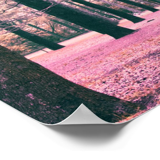 Farbe bewirkte Bäume im Yoyogi Park in Tokio. Poster (Ecke)