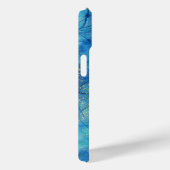 Farbe Blau & Gold + Monogramm Case-Mate iPhone Hülle (Rückseite / Rechts)