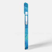 Farbe Blau & Gold + Monogramm Case-Mate iPhone Hülle (Rückseite / Links)