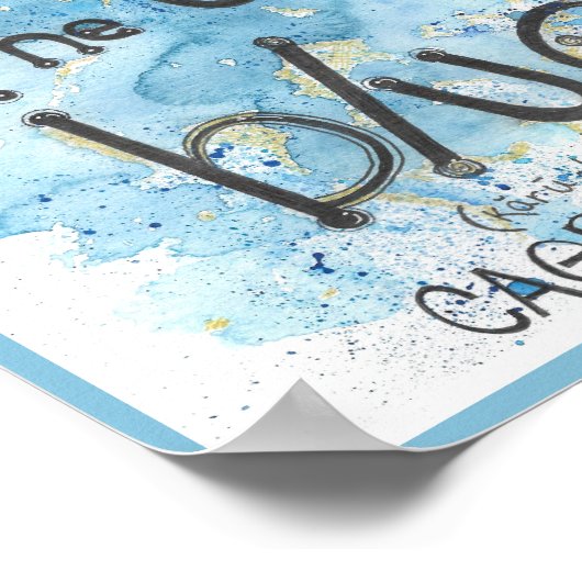 Farbe Blau Poster (Ecke)