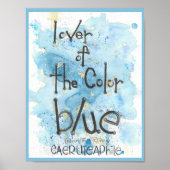 Farbe Blau Poster (Vorne)