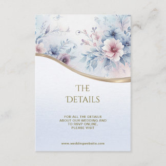 Farbe Blau Rosa Blütendetails Begleitkarte
