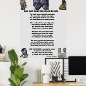 FARBE BLIND FÜR WAREN, DIE SICH GEGENSTEUERN POSTER (Heimbüro)