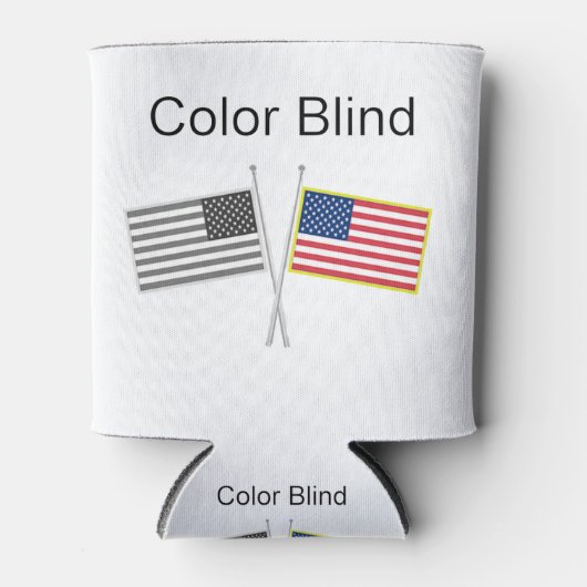 Farbe Blind zwei Flags Dosenkühler (Vorderseite)
