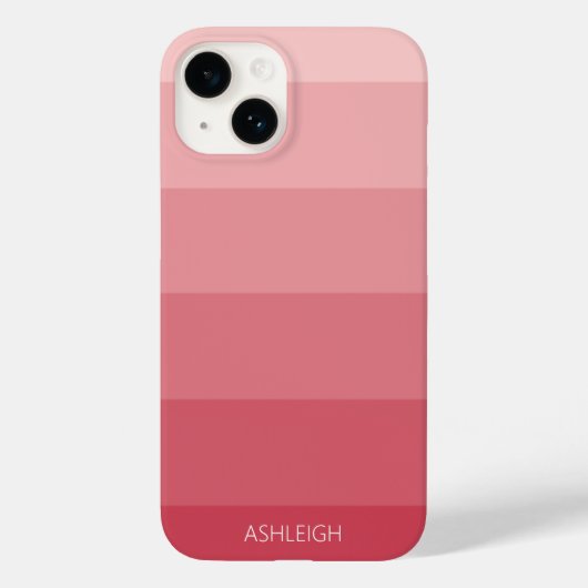 Farbe Blöcke Magenta Rosa mit Name I Telefongehäus Case-Mate iPhone Hülle (Rückseite)