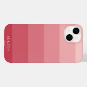 Farbe Blöcke Magenta Rosa mit Name I Telefongehäus Case-Mate iPhone Hülle (Rückseite (Horizontal))