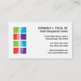 Farbe blockiert Dorn-Chiropraktik-Visitenkarten Visitenkarte