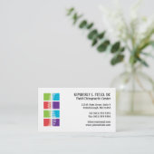 Farbe blockiert Dorn-Chiropraktik-Visitenkarten Visitenkarte (Stehend Vorderseite)