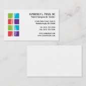 Farbe blockiert Dorn-Chiropraktik-Visitenkarten Visitenkarte (Vorne/Hinten)