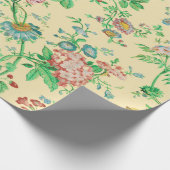 FARBE BLUME UND BLÄTTER CLASSIC FLORAL Elfenbein Geschenkpapier (Ecke)