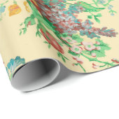 FARBE BLUME UND BLÄTTER CLASSIC FLORAL Elfenbein Geschenkpapier (Rolleneckpunkt)