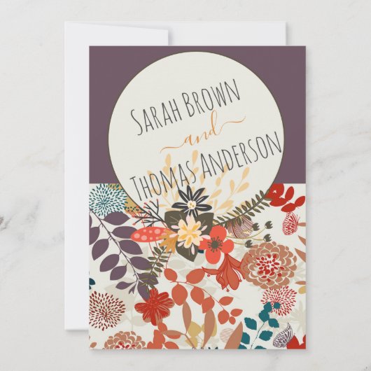 FARBE BOHO-FLOTTE EINLADUNG (Rückseite)