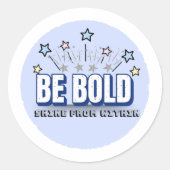 Farbe BOLD - Shine from inside | Blau Runder Aufkleber (Vorderseite)