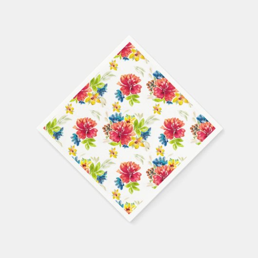 Farbe Burst Wasserfarbe Blumenzapfel Serviette (Ecke)