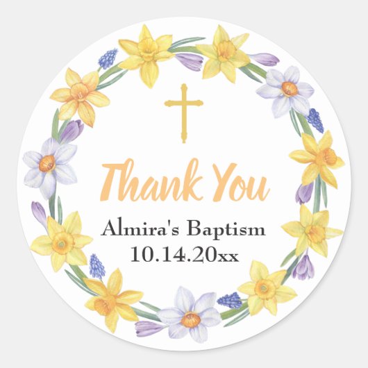 Farbe: Coffodin-Wraath-Blumenaufkleber Runder Aufkleber (Vorderseite)