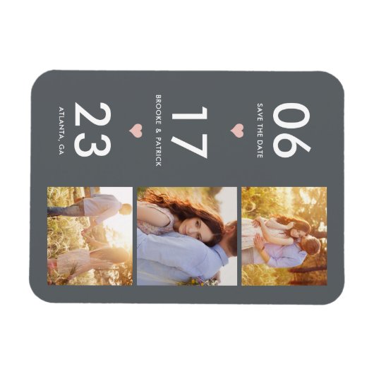 FARBE "Datum" speichert das Datumsfenster Magnet (Horizontal)