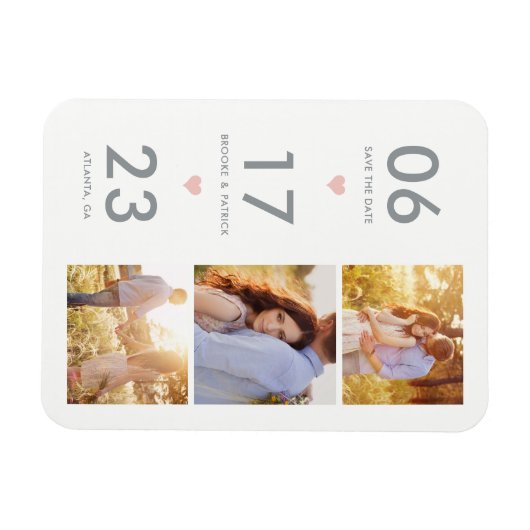 FARBE "Datum" speichert das Datumsfenster Magnet (Horizontal)