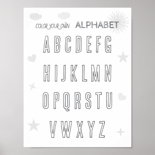 Färbe dein eigenes ABC Poster (Vorne)