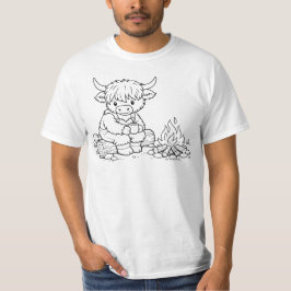 Färbe-Dein-Eigenes-Hochlandkuh-T-Shirt für Männer T-Shirt