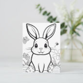 Farbe dein eigenes! Osterhase Postkarte (Stehend Vorderseite)