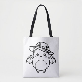 Färbe Deinen eigenen Kawaii-Fledermaus-Sonnenhut Tasche