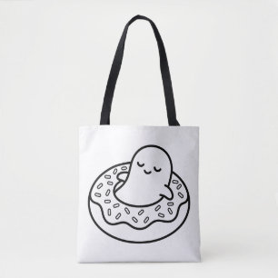 Färbe deinen eigenen Kawaii-Geist-Donut-Floatie Tasche