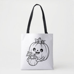 Färbe deinen eigenen Kawaii-Kürbis-Kokos-Sommer Tasche