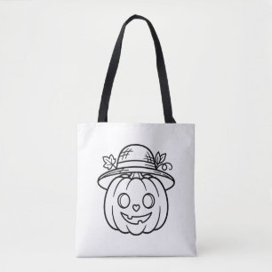 Färbe deinen eigenen Sommer-Kürbis-Strohhut Tasche