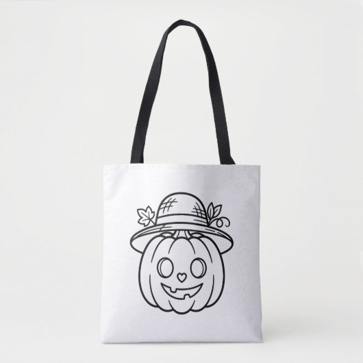 Färbe deinen eigenen Sommer-Kürbis-Strohhut Tasche (Vorderseite)