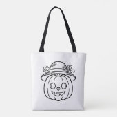 Färbe deinen eigenen Sommer-Kürbis-Strohhut Tasche (Rückseite)