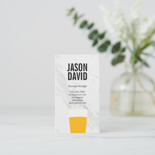 Farbe der Biermarmor Visitenkarte (Stehend Vorderseite)