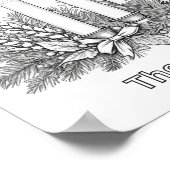 Farbe der Bilder im Adventskranz und bei Kerzen Poster (Ecke)