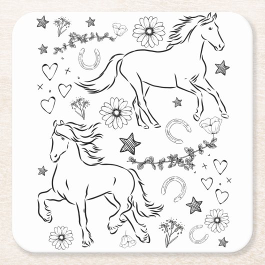 Farbe der Doodle Rechteckiger Pappuntersetzer (Vorderseite)