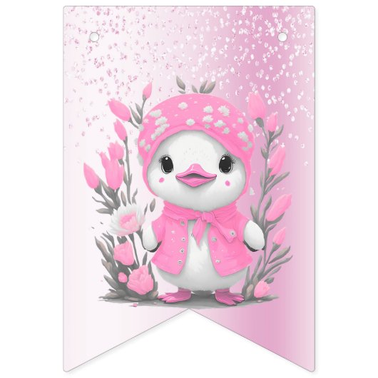 Farbe der Dusche Rosa Blume Jagdflagge Wimpelkette (Erste Fahne)