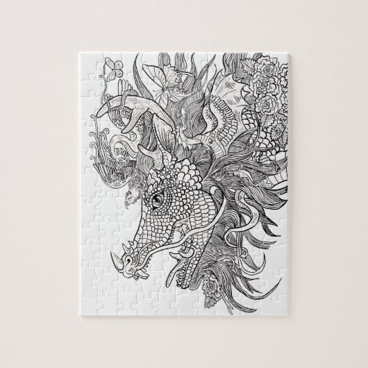 Farbe der eigenen Drachenverzauberung Puzzle (Vertikal)