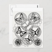 Farbe der eigenen Schmetterlingsgarten Postkarte (Vorne/Hinten)