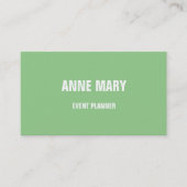 Farbe der Farbe Sage Green White Class Visitenkarte (Vorderseite)