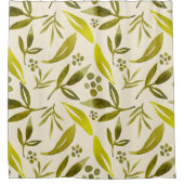 Farbe der Fläche botanisches Feigenblatt Wasserfar Duschvorhang (Vorderseite)