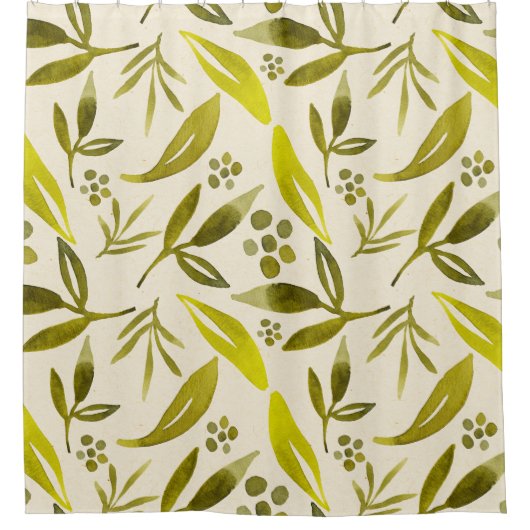 Farbe der Fläche botanisches Feigenblatt Wasserfar Duschvorhang (Vorderseite)