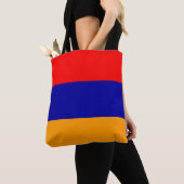 Farbe der Flagge Armeniens Tasche (Von Nahem)