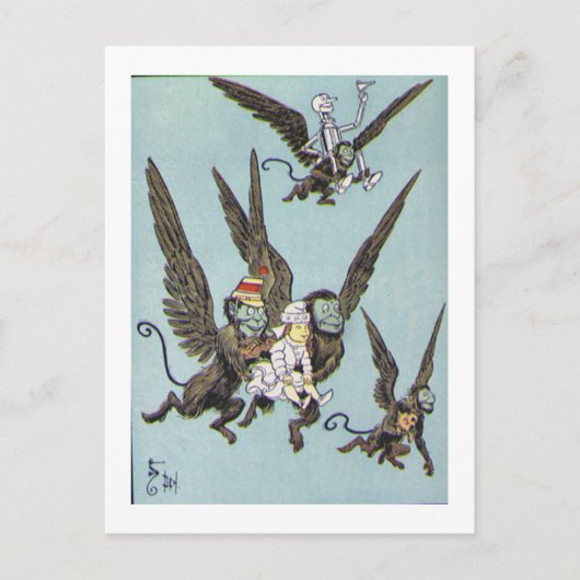 Farbe der fliegenden Affen Postkarte (Vorderseite)