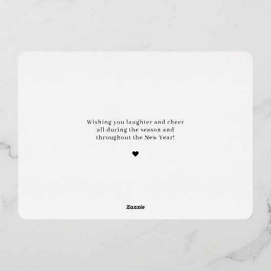 Farbe der Foil Holiday Card Folieneinladung (Rückseite)