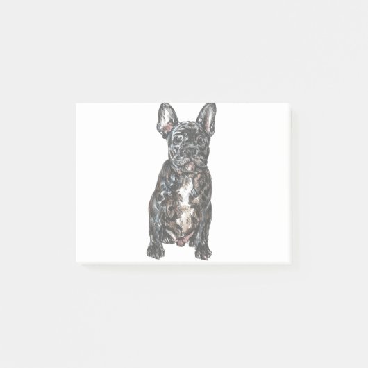 Farbe der französischen Bulldogge Post-it Klebezettel (Vorderseite)