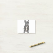 Farbe der französischen Bulldogge Post-it Klebezettel (Auf Schreibtisch)